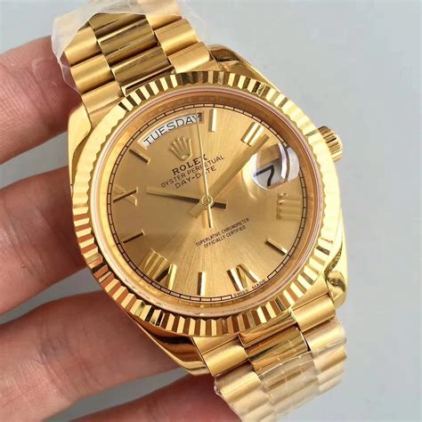 rolex day date gold schwarz replica|rolex dupe alternative.